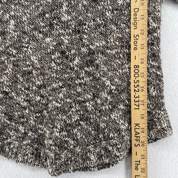 EILEEN FISHER Sweater PS Petite Linen Cotton Blend Round Neck Marled Brown USA - Picture 12 of 13